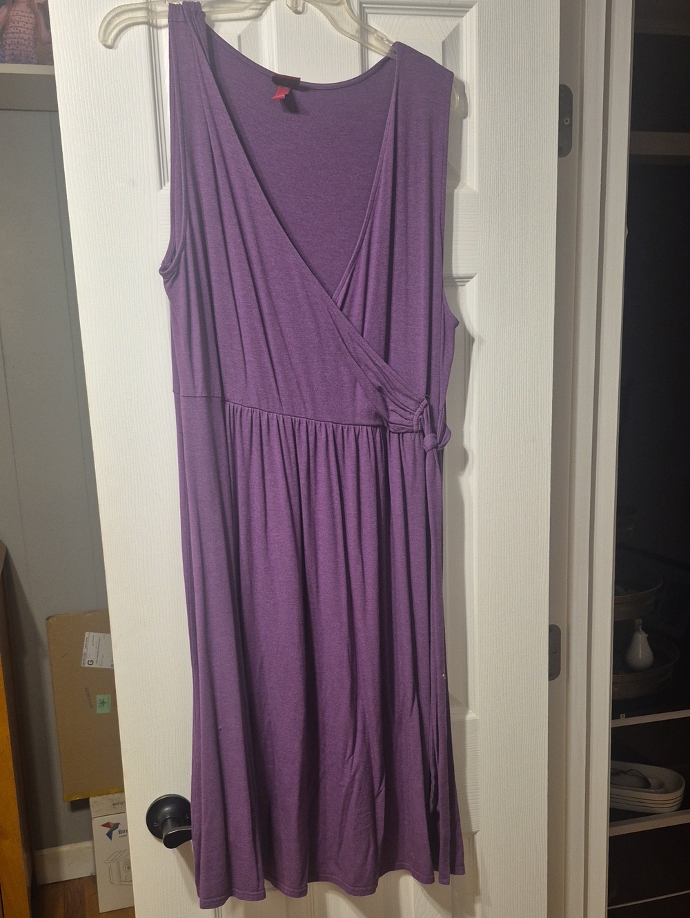 Merona Purple Midi Wrap Dress with Side Knot